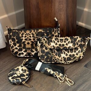 Dasein 3 pc.Set,messenger/crossbody/shoulder bag & additional coin/key holder